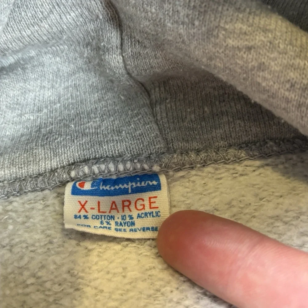 Vintage 1970s Harvard University Champion Blue Bar Hoodie Mens XL Gray USA 70s